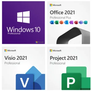 Win 10 Pro + Office 2021 ProPlus + Visio 2021 Pro + Project 2021 Pro - Digital